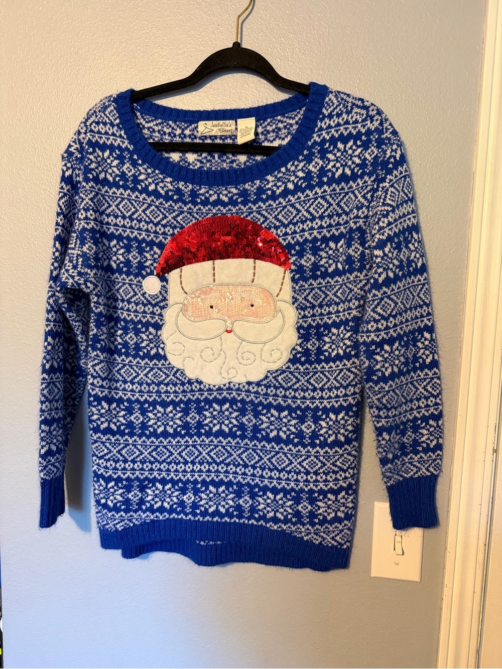 Isabella's Closet Blue and White Fair Isle Sweater